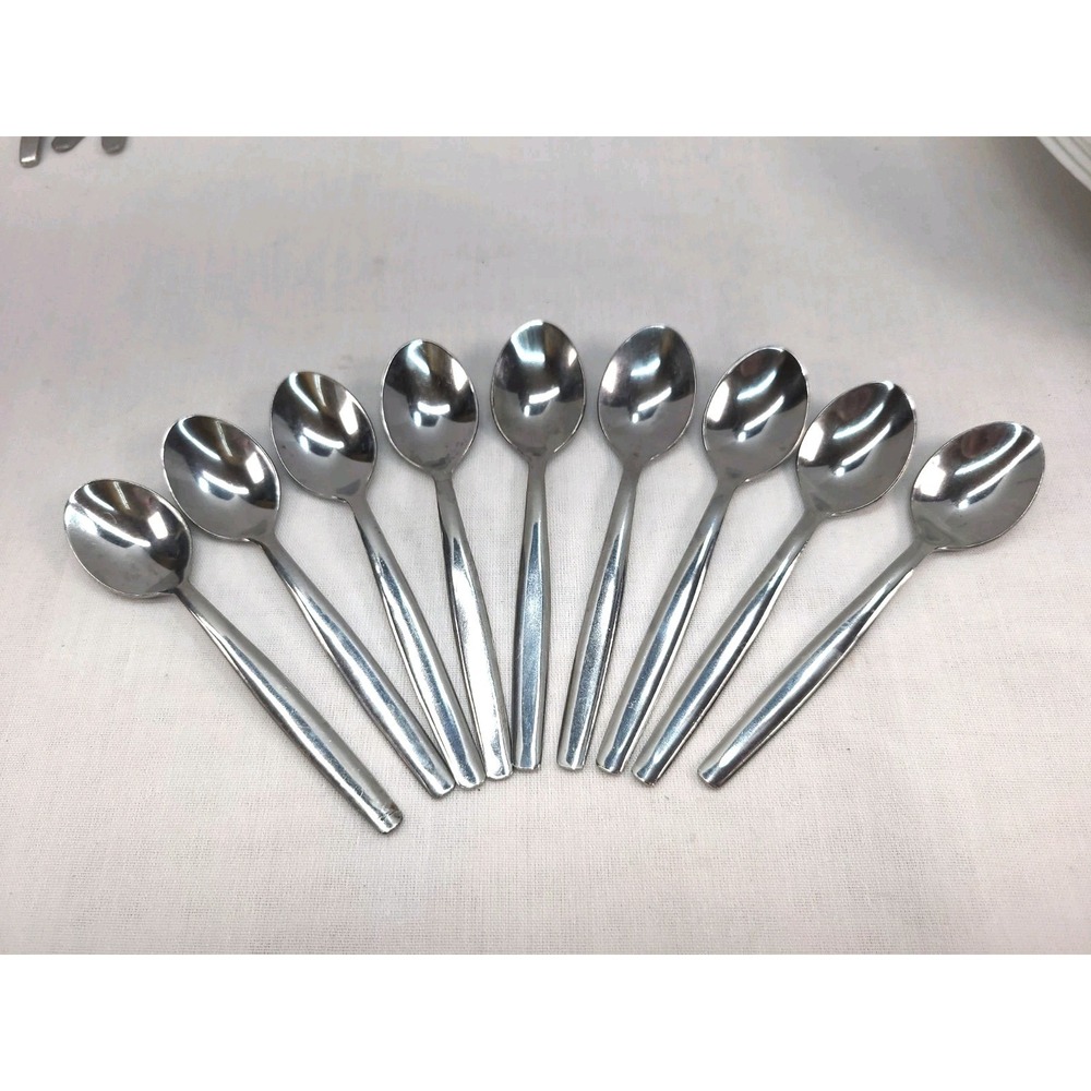 9 Stainless Steel Demitasse Espresso Coffee‎ Spoons  4½ inches 1¼"x⅞" bowl